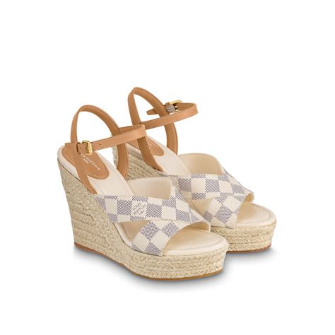 sunshine wedge sandal louis vuitton|louis vuitton heels sandals.